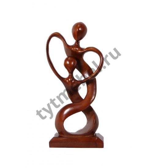 HD-01/30 Фигурка "Вальс" (массив красного дерева) 14,5х6х30 см цвет: salak brown (темный орех)